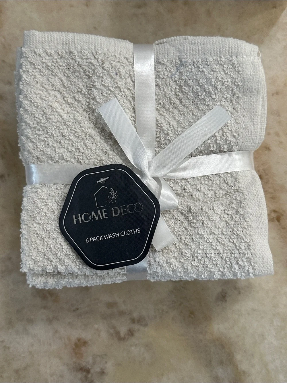 White Wash Cloths - 6 Pack